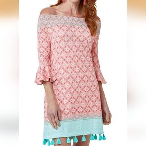 Cabana Life Off-The-Shoulder Women’s Sundress, UPF 50+ Sun Protective Cover-Up L